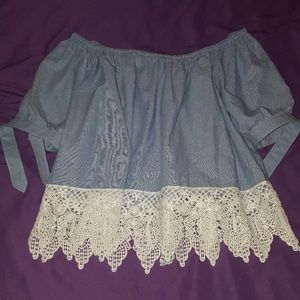 Off the shoulder crop top